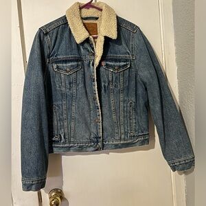 Levis denim sherpa jacket womens XL